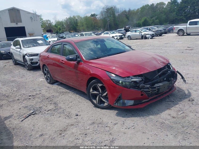 2023 Hyundai Elantra VIN KMHLN4AJXPU054238 IAAI salvage auction — FRONT END, Mv-907A (New York), sold $5,150 on 2026-07-07 (photo 1)