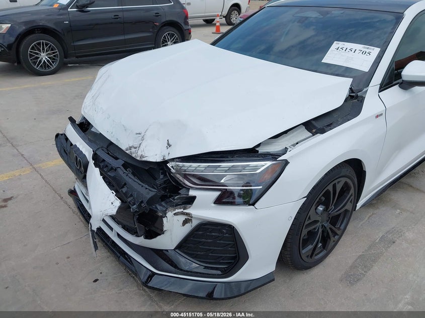 2026 Audi A3 VIN WAUGUDGY7TA039119 IAAI salvage auction — FRONT END, Original (Texas), sold $11,100 on 2026-07-29 (photo 6)
