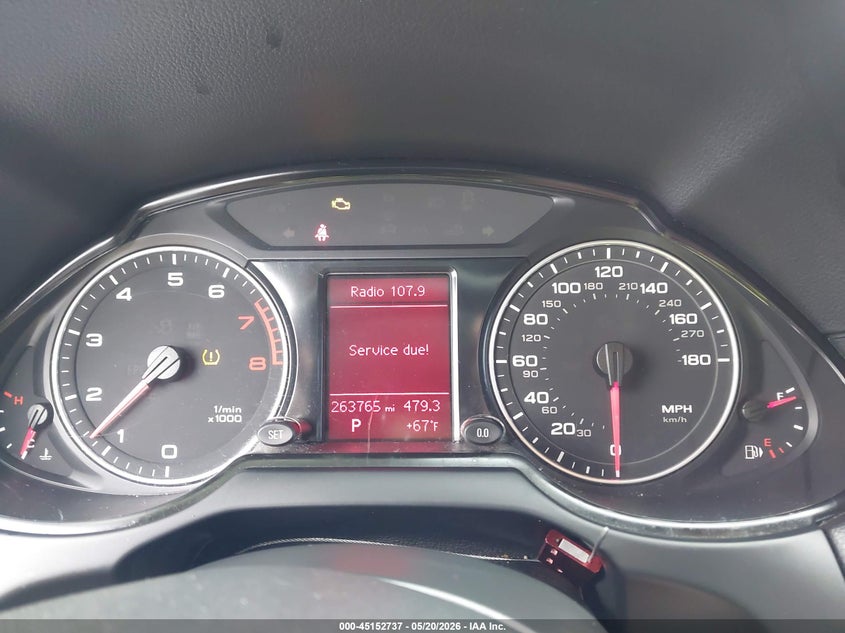 2012 Audi Q5 VIN WA1DKAFP2CA034732 IAAI salvage auction — FRONT END, Clear (Indiana), sold $25 on 2026-07-16 (photo 7)