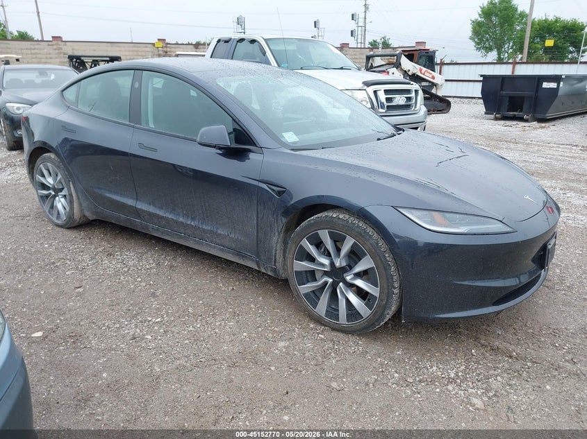 2024 Tesla Model 3 VIN 5YJ3E1EB4RF788911 IAAI salvage auction — HAIL, Clear (Missouri), sold $17,600 on 2026-07-23 (photo 1)
