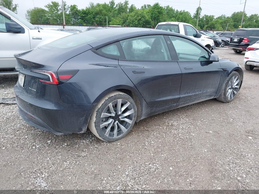 2024 Tesla Model 3 VIN 5YJ3E1EB4RF788911 IAAI salvage auction — HAIL, Clear (Missouri), sold $17,600 on 2026-07-23 (photo 4)