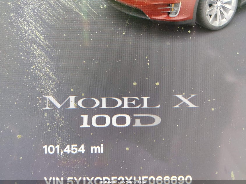2017 Tesla Model x VIN 5YJXCDE2XHF066690 IAAI salvage auction — ELECTRICAL, Salvage Title, sold $25 on 2026-07-16 (photo 7)