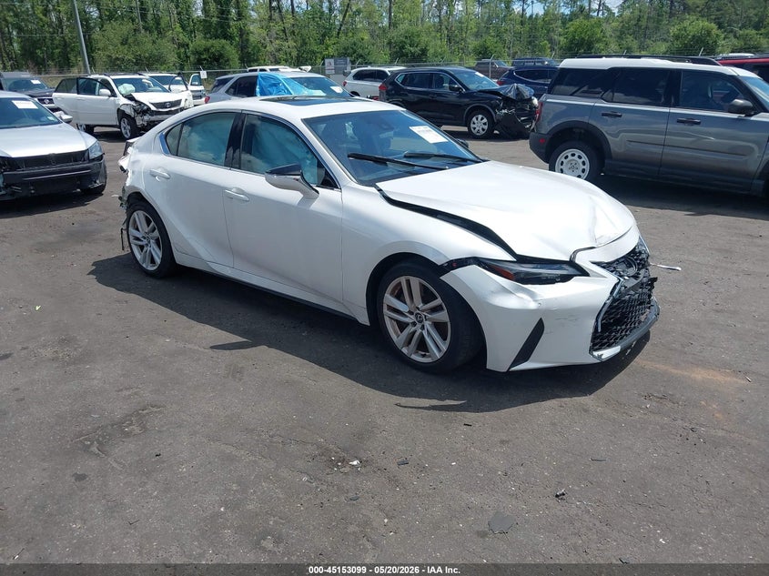 2024 Lexus Is VIN JTHCA1D24R5131233 IAAI salvage auction — FRONT END, Certificate Of Destruction (Florida), sold $4,650 on 2026-07-21 (photo 1)