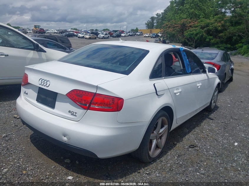 2011 Audi A4 VIN WAUFFAFL2BN056122 IAAI salvage auction — RIGHT FRONT, Salvage (Georgia), sold $300 on 2026-07-14 (photo 4)