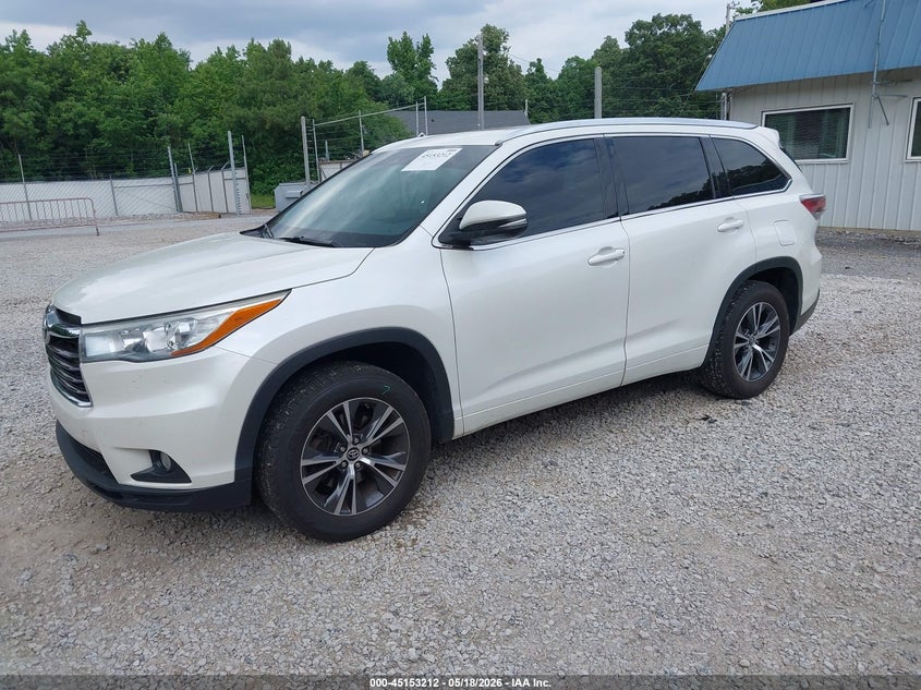 2016 Toyota Highlander VIN 5TDKKRFH2GS155435 IAAI salvage auction — RIGHT REAR, Salvage (Kentucky), sold $7,500 on 2026-07-28 (photo 2)