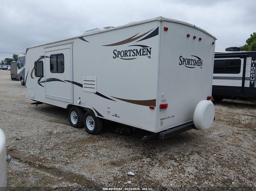 2012 K-z inc Travel trailer VIN 4EZTS2421C5124475 IAAI salvage auction — HAIL, Clear (Missouri), sold $4,000 on 2026-08-26 (photo 3)