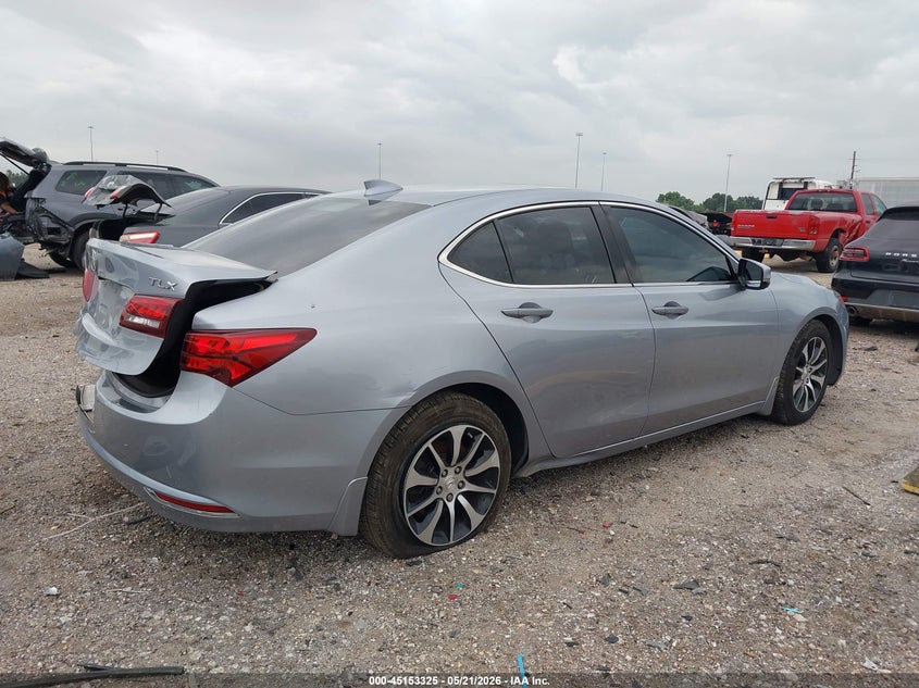 2015 Acura Tlx VIN 19UUB1F51FA028737 IAAI salvage auction — LEFT SIDE, Salvage (Texas), sold $2,150 on 2026-07-09 (photo 4)