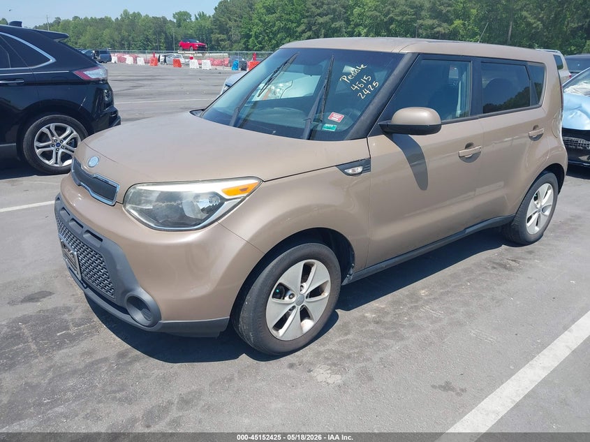 2014 Kia Soul VIN KNDJN2A21E7111124 IAAI salvage auction — NORMAL WEAR, Clear (Missouri), sold $225 on 2026-07-22 (photo 2)