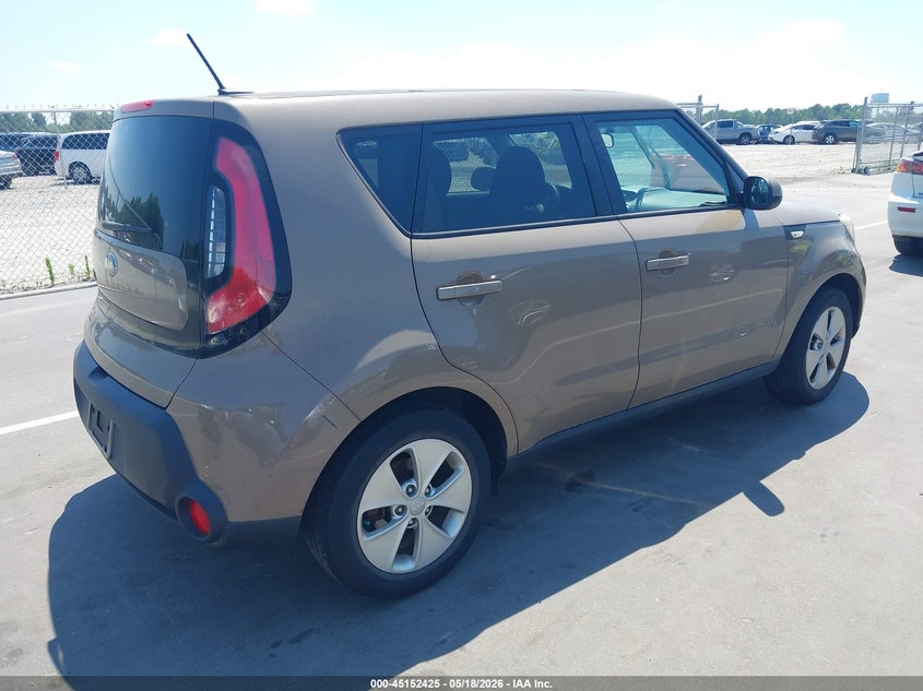 2014 Kia Soul VIN KNDJN2A21E7111124 IAAI salvage auction — NORMAL WEAR, Clear (Missouri), sold $225 on 2026-07-22 (photo 4)