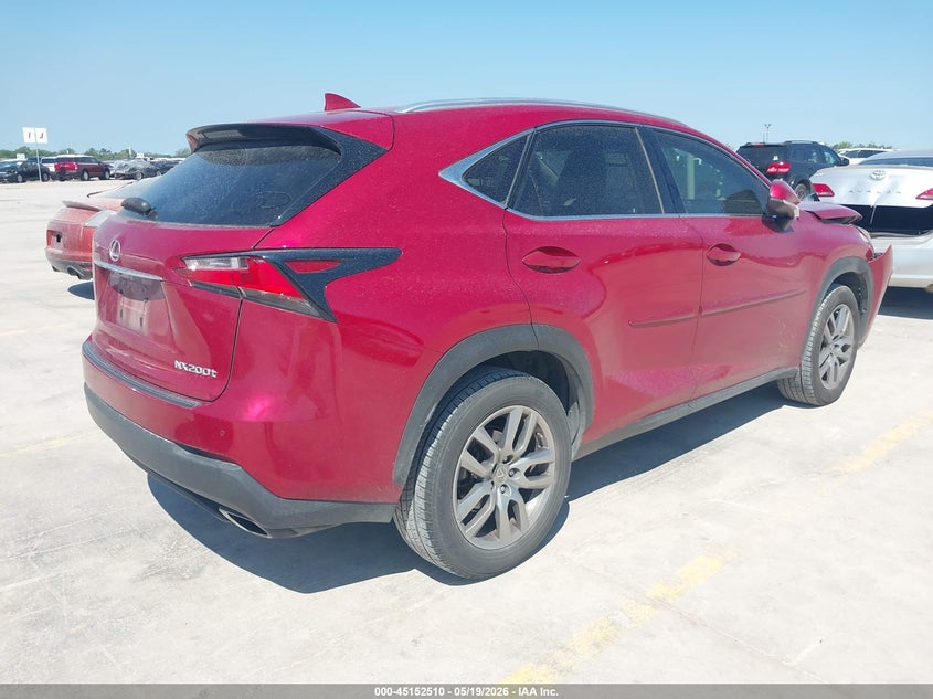 2016 Lexus Nx VIN JTJYARBZ6G2046749 IAAI salvage auction — FRONT END, Original (Texas), sold $4,450 on 2026-07-27 (photo 4)