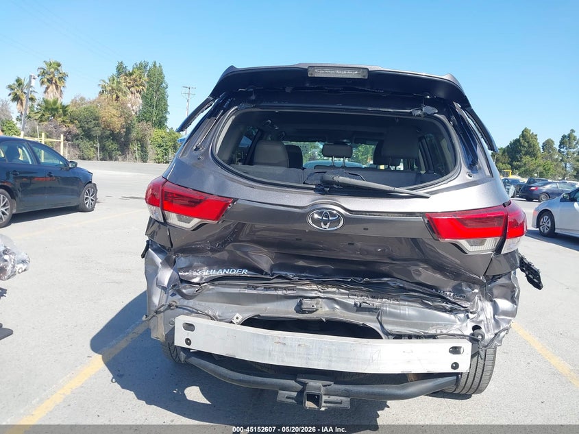 2019 Toyota Highlander VIN 5TDYZRFH5KS350993 IAAI salvage auction — REAR END, Salvage (Georgia), sold $7,925 on 2026-07-20 (photo 6)