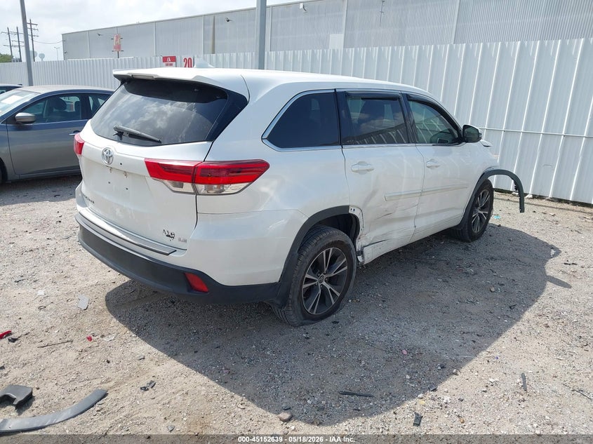2017 Toyota Highlander VIN 5TDZZRFH4HS217364 IAAI salvage auction — FRONT END, Original (Texas), sold $8,300 on 2026-07-15 (photo 4)