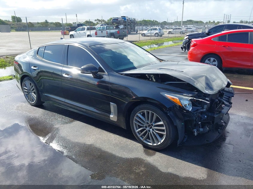 2018 Kia Stinger VIN KNAE15LA5J6031101 IAAI salvage auction — UNKNOWN, Rebuildable (Florida), sold $2,900 on 2026-07-24 (photo 1)
