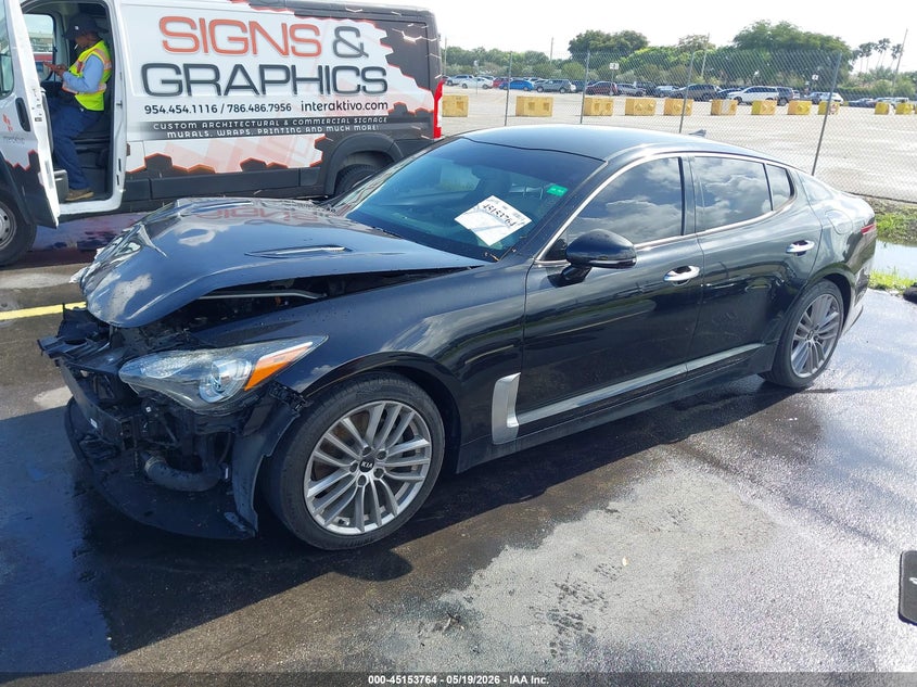 2018 Kia Stinger VIN KNAE15LA5J6031101 IAAI salvage auction — UNKNOWN, Rebuildable (Florida), sold $2,900 on 2026-07-24 (photo 2)