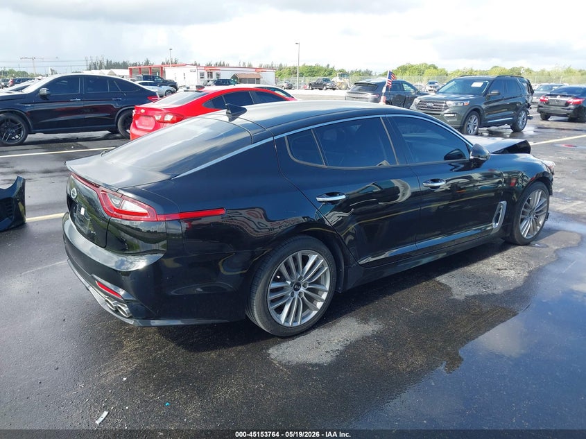2018 Kia Stinger VIN KNAE15LA5J6031101 IAAI salvage auction — UNKNOWN, Rebuildable (Florida), sold $2,900 on 2026-07-24 (photo 4)