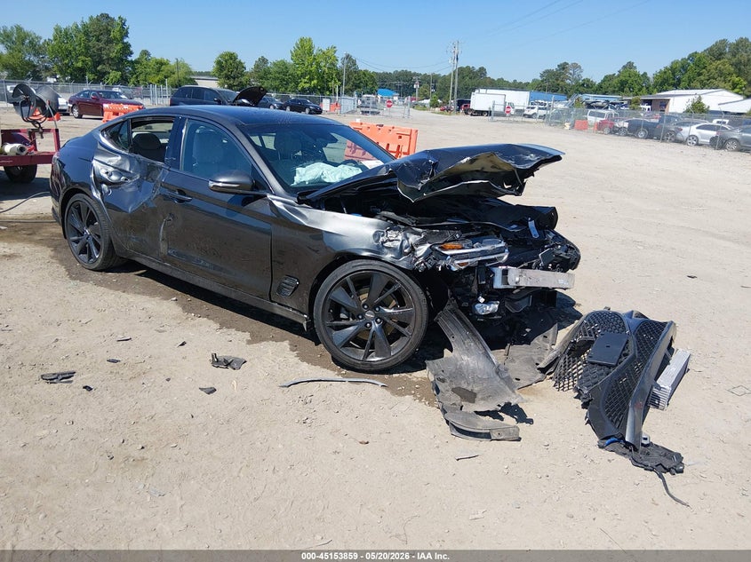 2023 Genesis G70 VIN KMTG34TA7PU126054 IAAI salvage auction — FRONT END, Non-Repairable (Virginia), sold $2,650 on 2026-07-24 (photo 1)