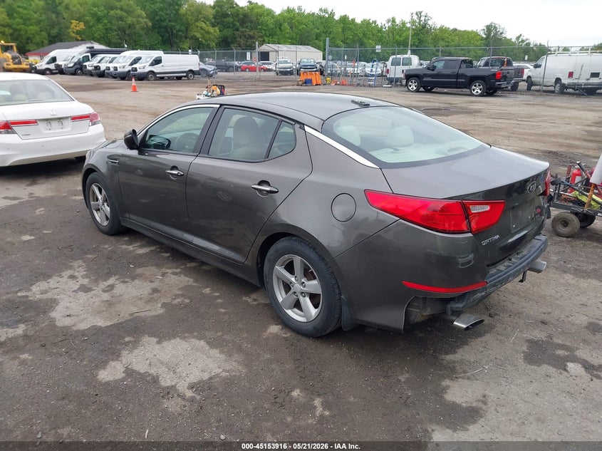 2015 Kia Optima VIN 5XXGM4A7XFG403612 IAAI salvage auction — RIGHT REAR, Salvage - Greater Than 75% (Maryland), sold $650 on 2026-07-07 (photo 3)