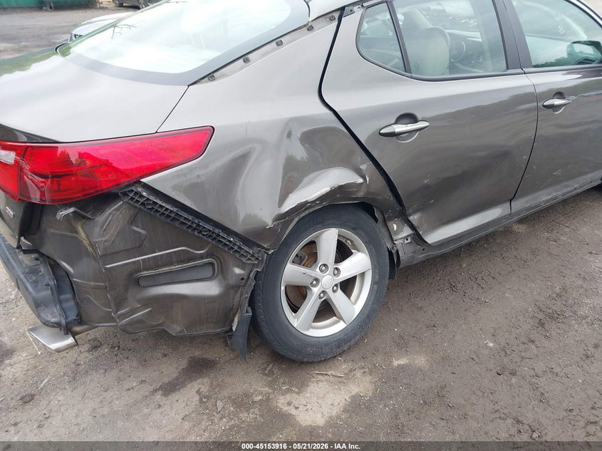 2015 Kia Optima VIN 5XXGM4A7XFG403612 IAAI salvage auction — RIGHT REAR, Salvage - Greater Than 75% (Maryland), sold $650 on 2026-07-07 (photo 6)
