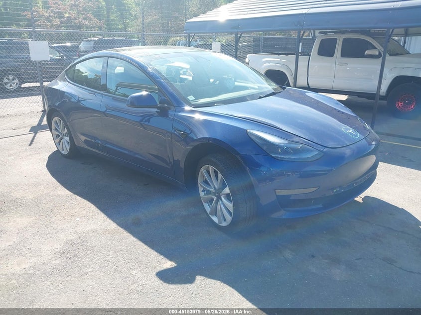 2021 Tesla Model 3 VIN 5YJ3E1EB4MF087794 IAAI salvage auction — LEFT FRONT, Salvage (Connecticut), sold $1,050 on 2026-07-30 (photo 1)