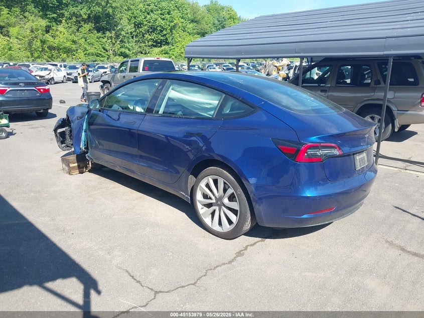 2021 Tesla Model 3 VIN 5YJ3E1EB4MF087794 IAAI salvage auction — LEFT FRONT, Salvage (Connecticut), sold $1,050 on 2026-07-30 (photo 3)
