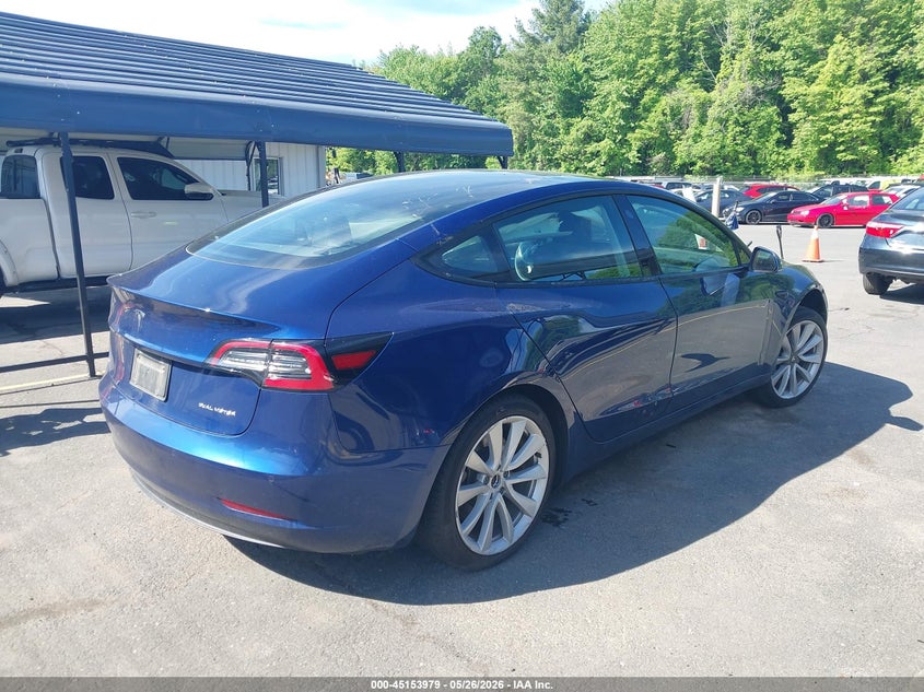 2021 Tesla Model 3 VIN 5YJ3E1EB4MF087794 IAAI salvage auction — LEFT FRONT, Salvage (Connecticut), sold $1,050 on 2026-07-30 (photo 4)