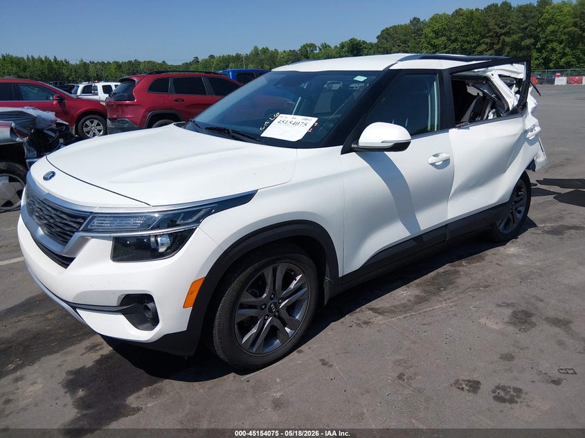 2021 Kia Seltos VIN KNDEU2AA8M7225843 IAAI salvage auction — REAR END, Salvage (North Carolina), sold $1,900 on 2026-07-10 (photo 2)