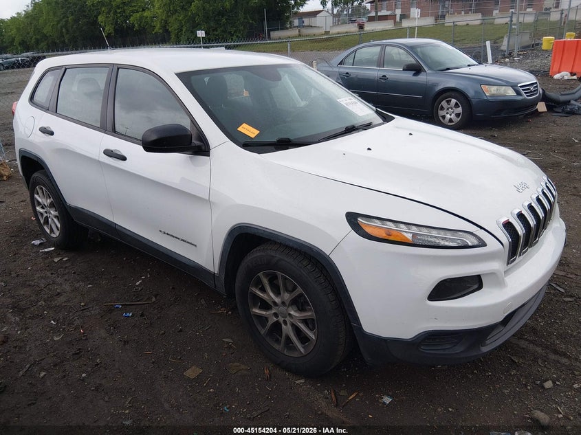 2015 Jeep Cherokee VIN 1C4PJMAB2FW591120 IAAI salvage auction — LEFT FRONT, Clear (Tennessee), sold $1,000 on 2026-07-09 (photo 1)