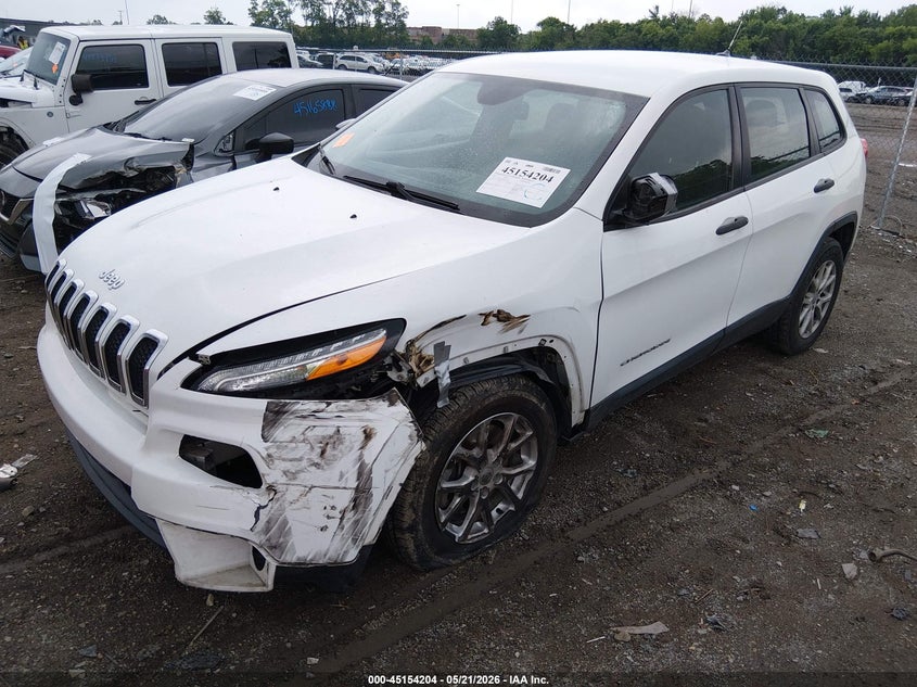 2015 Jeep Cherokee VIN 1C4PJMAB2FW591120 IAAI salvage auction — LEFT FRONT, Clear (Tennessee), sold $1,000 on 2026-07-09 (photo 2)