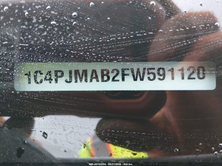 2015 Jeep Cherokee VIN 1C4PJMAB2FW591120 IAAI salvage auction — LEFT FRONT, Clear (Tennessee), sold $1,000 on 2026-07-09 (photo 9)