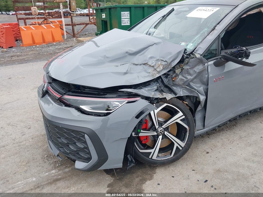 2026 Volkswagen Golf gti VIN WVWSE7CD3TW236127 IAAI salvage auction — FRONT & REAR, Salvage (Pennsylvania), sold $6,100 on 2026-07-08 (photo 6)