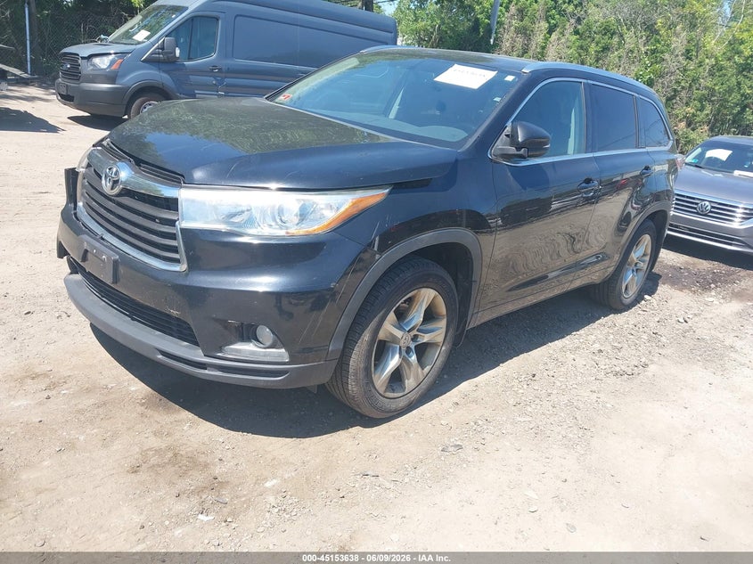 2014 Toyota Highlander VIN 5TDDKRFH3ES044110 IAAI salvage auction — RIGHT FRONT, Salvage Title, sold $7,425 on 2026-07-07 (photo 2)