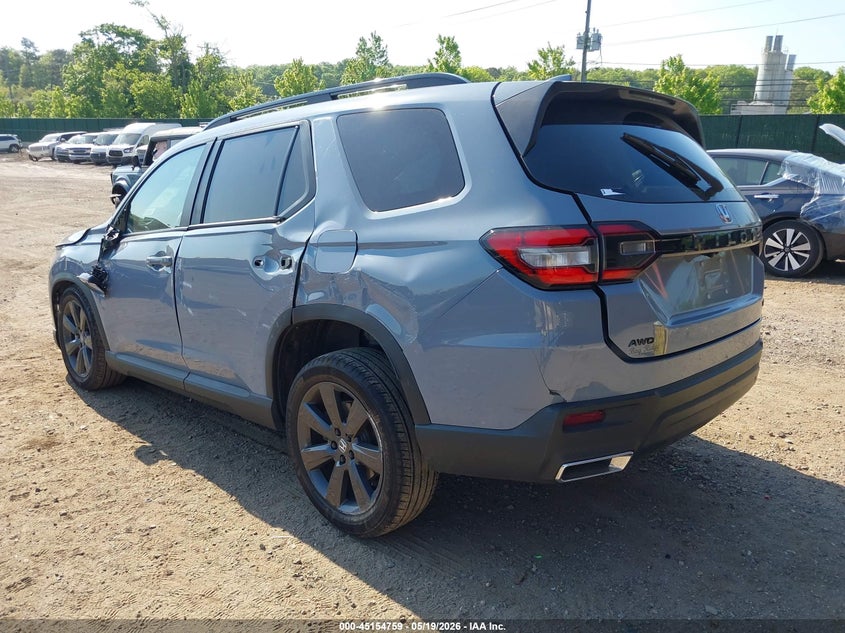 2025 Honda Pilot VIN 5FNYG1H38SB166659 IAAI salvage auction — FRONT END, Mv-907A (New York), sold $7,300 on 2026-07-28 (photo 3)