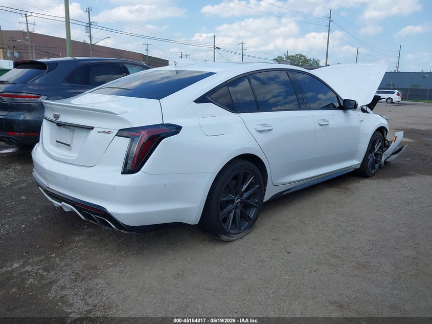 2025 Cadillac Ct5-v VIN 1G6DV5RW7S0120911 IAAI salvage auction — FRONT END, Clear (Michigan), sold $13,000 on 2026-07-09 (photo 4)