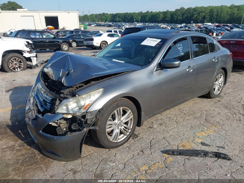 2013 Infiniti G VIN JN1CV6APXDM724471 IAAI salvage auction — FRONT END, Salvage (Georgia), sold $25 on 2026-07-29 (photo 2)