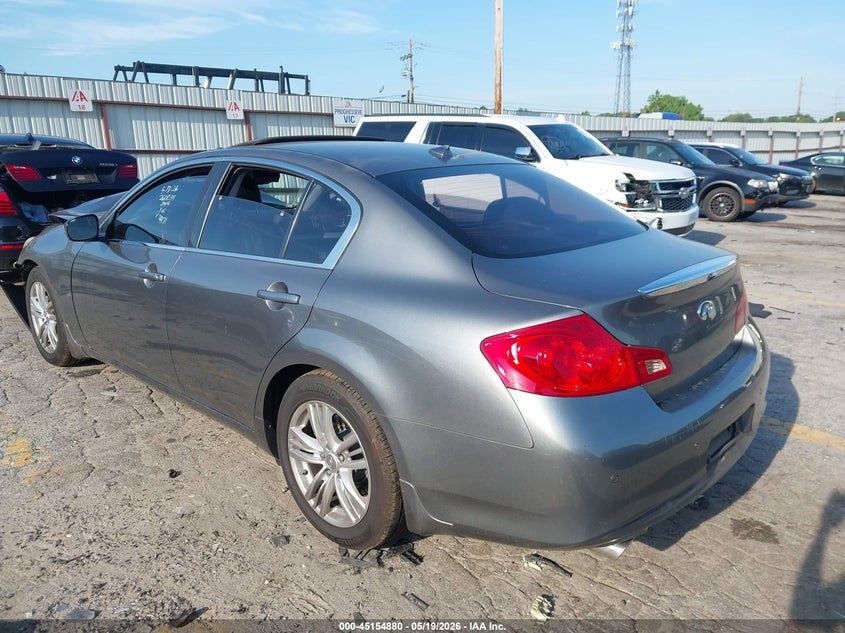 2013 Infiniti G VIN JN1CV6APXDM724471 IAAI salvage auction — FRONT END, Salvage (Georgia), sold $25 on 2026-07-29 (photo 3)