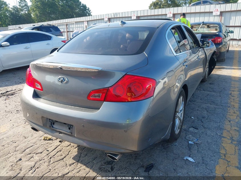 2013 Infiniti G VIN JN1CV6APXDM724471 IAAI salvage auction — FRONT END, Salvage (Georgia), sold $25 on 2026-07-29 (photo 4)