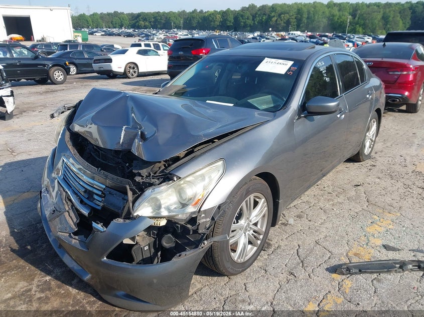 2013 Infiniti G VIN JN1CV6APXDM724471 IAAI salvage auction — FRONT END, Salvage (Georgia), sold $25 on 2026-07-29 (photo 6)