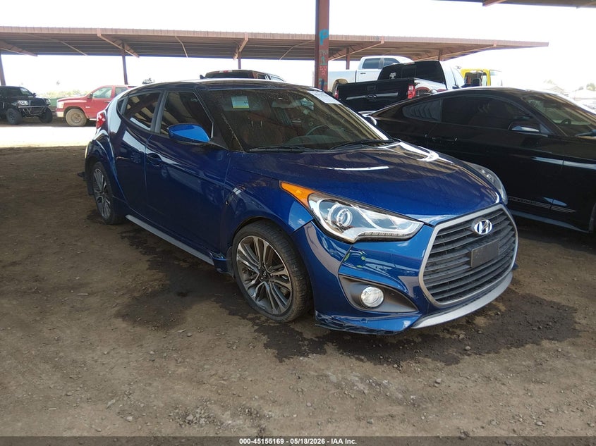 2016 Hyundai Veloster VIN KMHTC6AE3GU285485 IAAI salvage auction — RIGHT FRONT, Salvage Title, sold $1,050 on 2026-07-30 (photo 1)