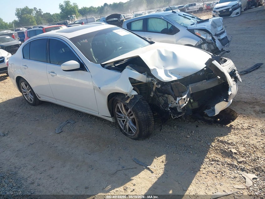 2012 Infiniti G VIN JN1CV6AR6CM974824 IAAI salvage auction — FRONT END, Salvage (North Carolina), sold $475 on 2026-07-20 (photo 1)
