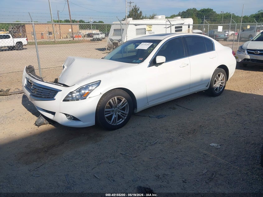 2012 Infiniti G VIN JN1CV6AR6CM974824 IAAI salvage auction — FRONT END, Salvage (North Carolina), sold $475 on 2026-07-20 (photo 2)