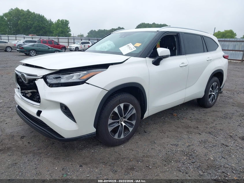 2020 Toyota Highlander VIN 5TDHZRAH8LS513421 IAAI salvage auction — FRONT END, Salvage (Arkansas), sold $10,750 on 2026-07-22 (photo 2)