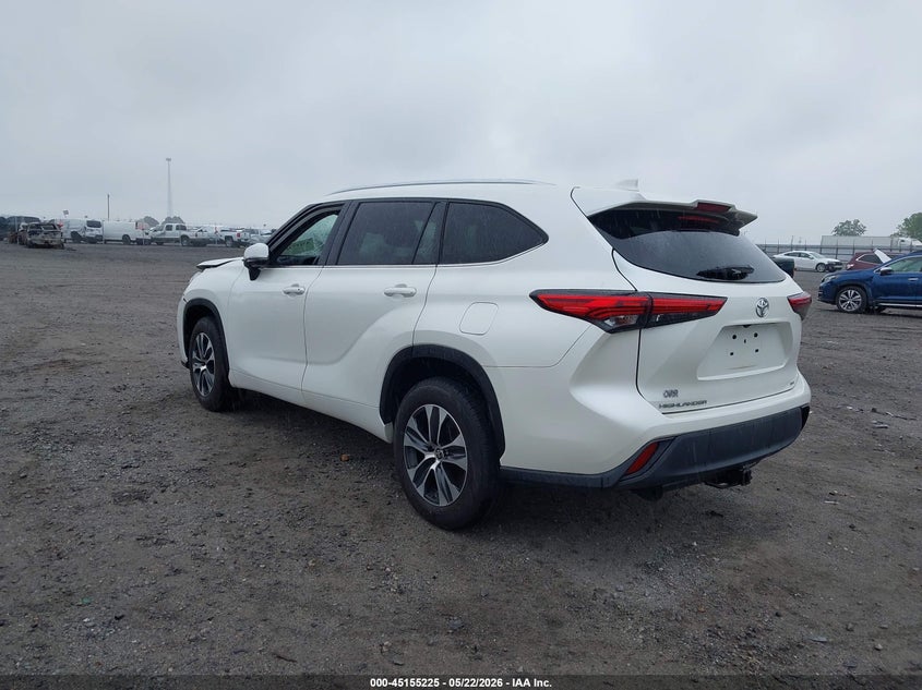 2020 Toyota Highlander VIN 5TDHZRAH8LS513421 IAAI salvage auction — FRONT END, Salvage (Arkansas), sold $10,750 on 2026-07-22 (photo 3)
