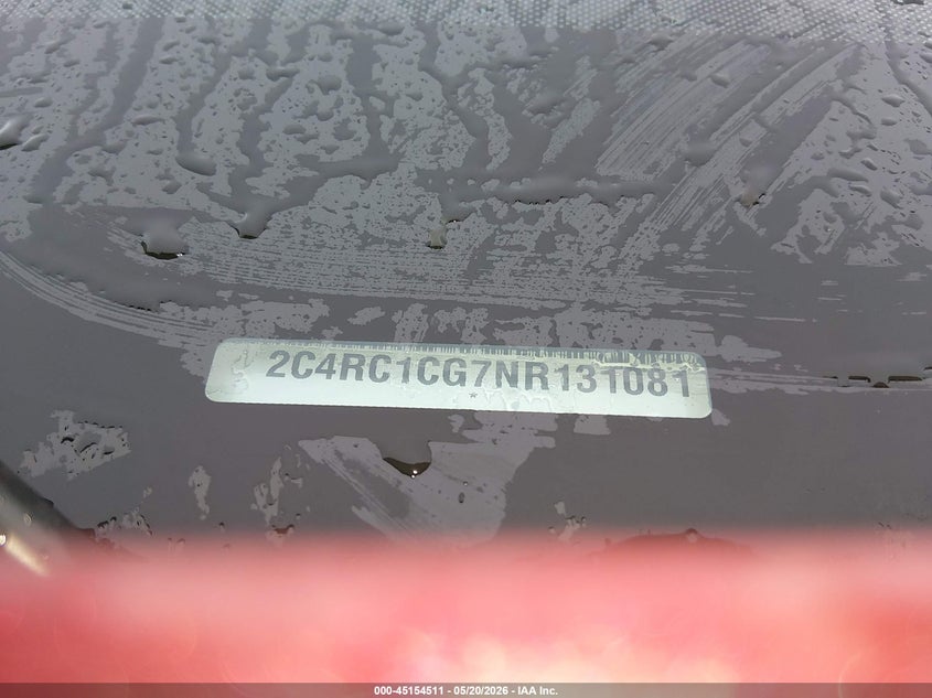 2022 Chrysler Voyager VIN 2C4RC1CG7NR131081 IAAI salvage auction — NORMAL WEAR, Sf97 (Ohio), sold $14,975 on 2026-07-20 (photo 9)
