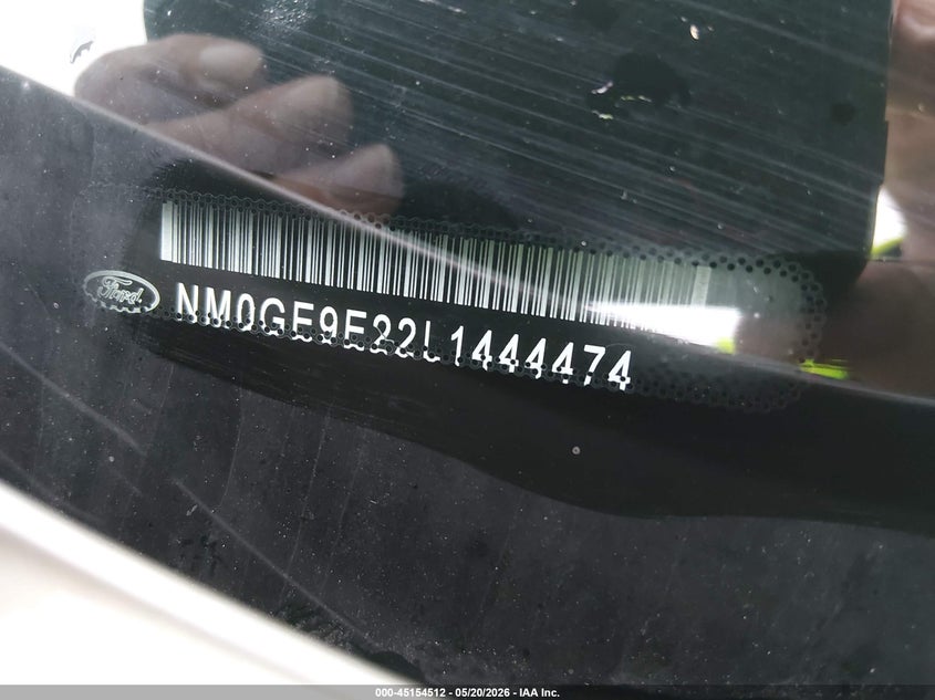 2020 Ford Transit connect VIN NM0GE9E22L1444474 IAAI salvage auction — REAR END, Sf97 (Ohio), sold $13,625 on 2026-07-15 (photo 9)