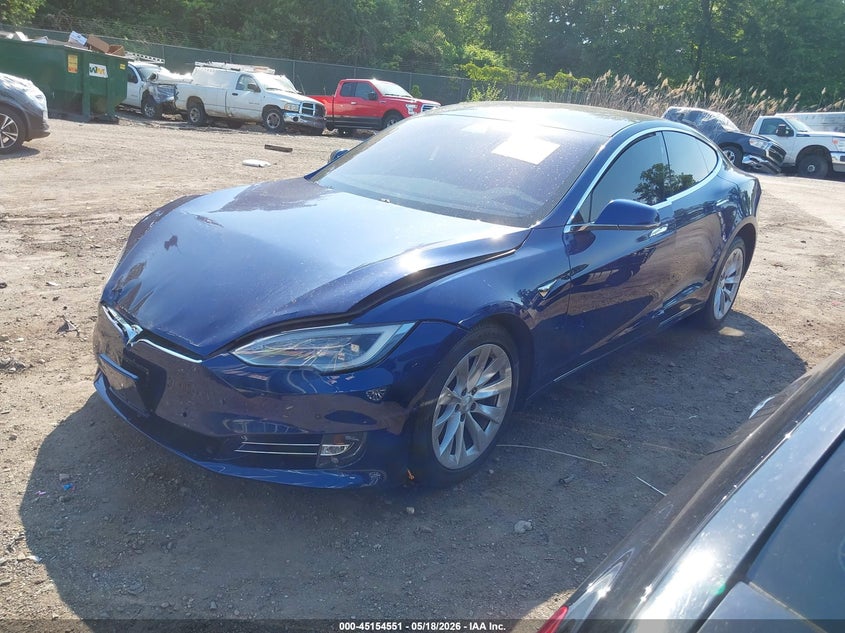 2020 Tesla Model s VIN 5YJSA1E21LF385113 IAAI salvage auction — FRONT & REAR, Wait Title, sold $9,850 on 2026-09-11 (photo 2)