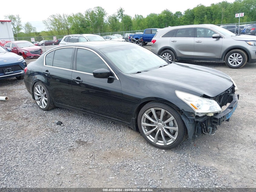 2009 Infiniti G37 VIN JNKCV61FX9M365293 IAAI salvage auction — FRONT END, Mv-907A (New York), sold $600 on 2026-07-14 (photo 1)