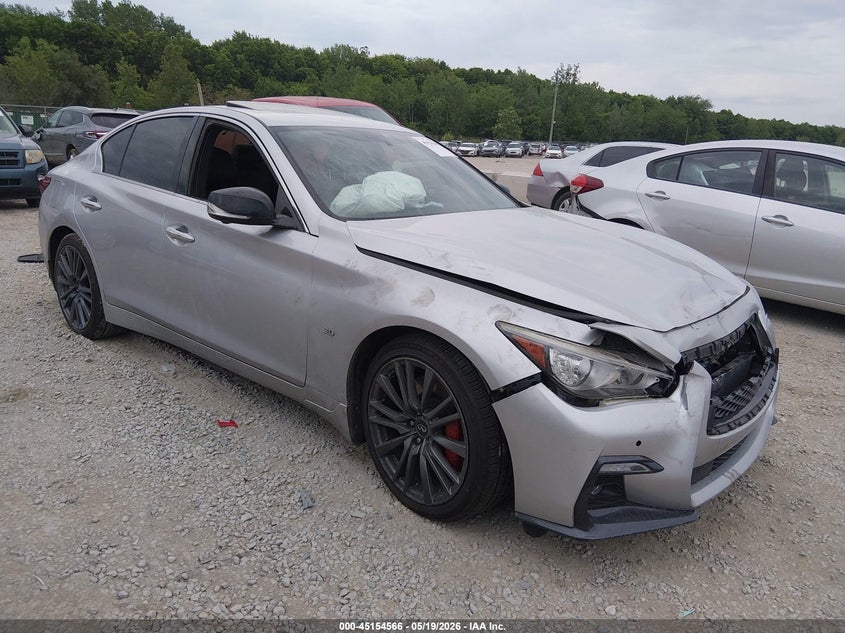 2018 Infiniti Q50 VIN JN1FV7AR4JM480297 IAAI salvage auction — FRONT END, Salvage (Ohio), sold $5,050 on 2026-07-15 (photo 1)