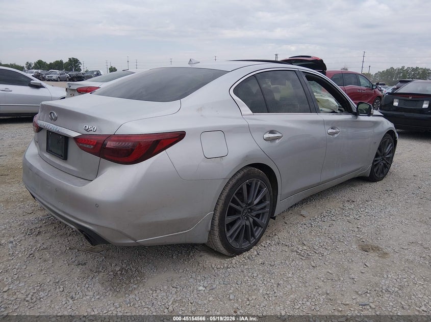 2018 Infiniti Q50 VIN JN1FV7AR4JM480297 IAAI salvage auction — FRONT END, Salvage (Ohio), sold $5,050 on 2026-07-15 (photo 4)
