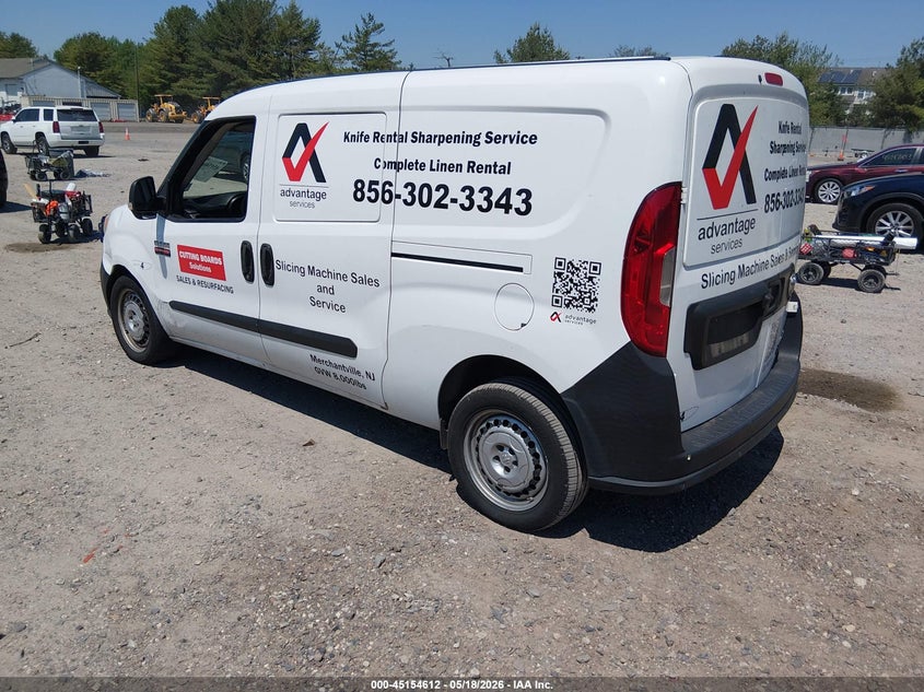 2017 Ram Promaster city VIN ZFBERFABXH6E34648 IAAI salvage auction — NORMAL WEAR, Salvage (Texas), sold $1,075 on 2026-07-28 (photo 3)
