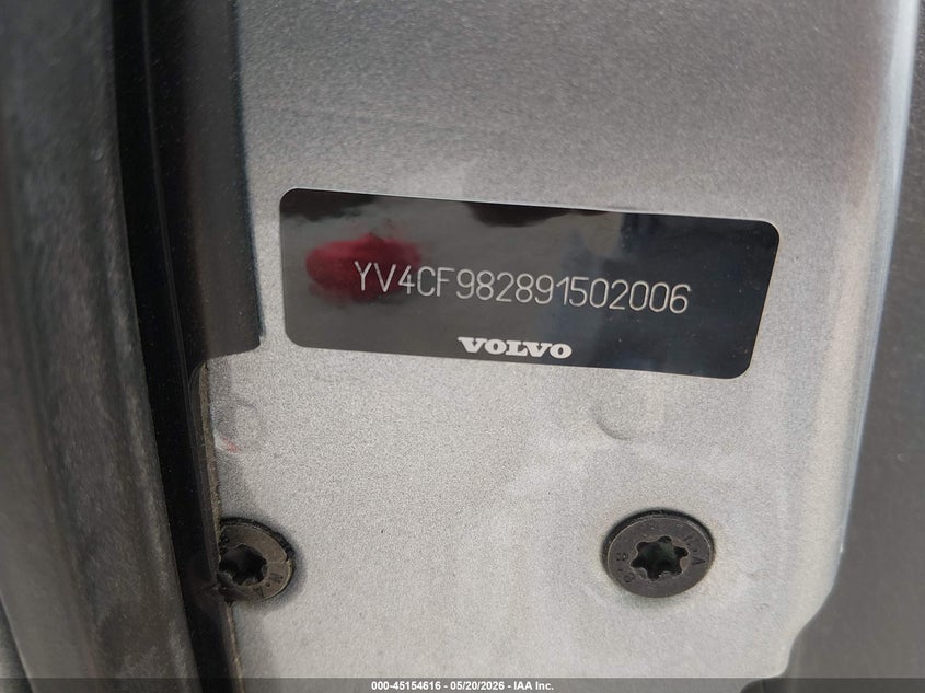 2009 Volvo Xc90 VIN YV4CF982891502006 IAAI salvage auction — FRONT END, Salvage (Kansas), sold $25 on 2026-07-10 (photo 9)